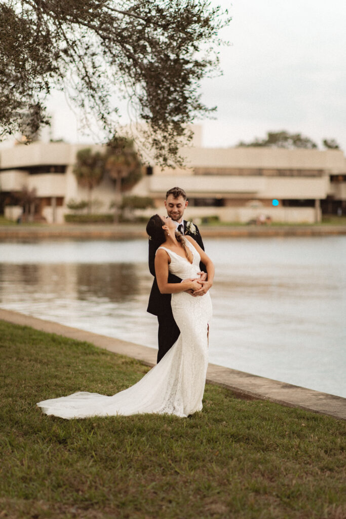 Florida Wedding at Poynter Institute bride and groom