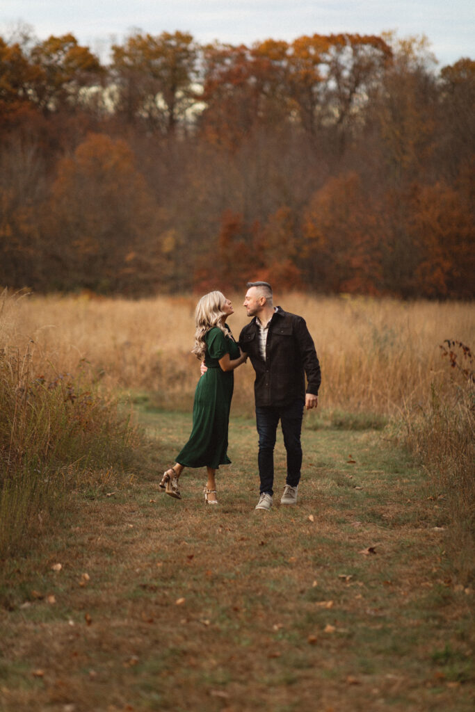 Fall engagement in Thompson Park, NJ