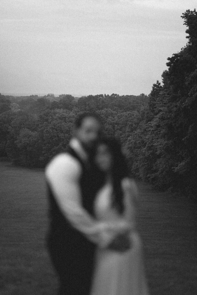 Adventure elopement at Thompson Park in nature with a moody and vintage feeling