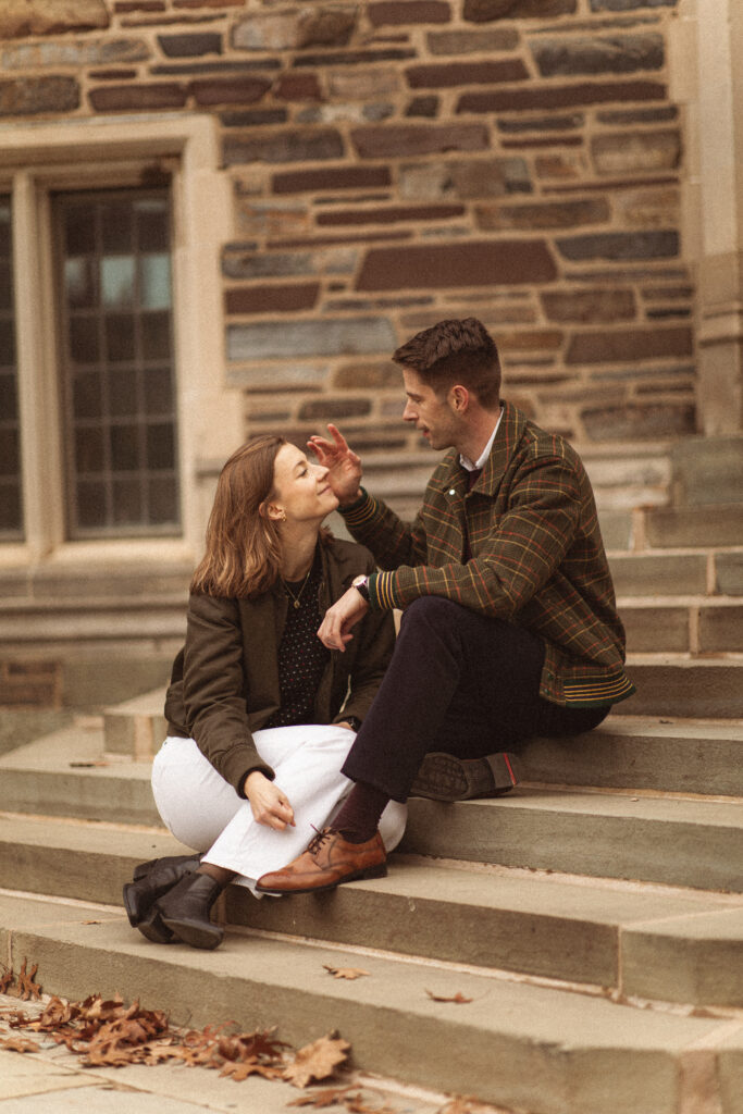 Princeton University Engagement Session in the autumn