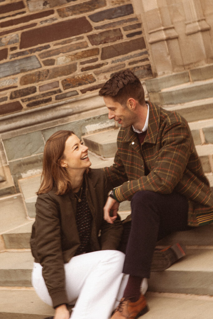 Princeton University Engagement Session in the autumn