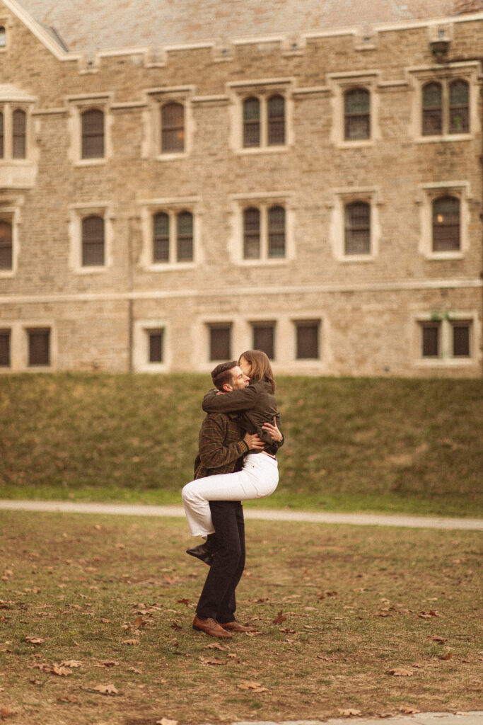 Princeton University Engagement Session in the autumn