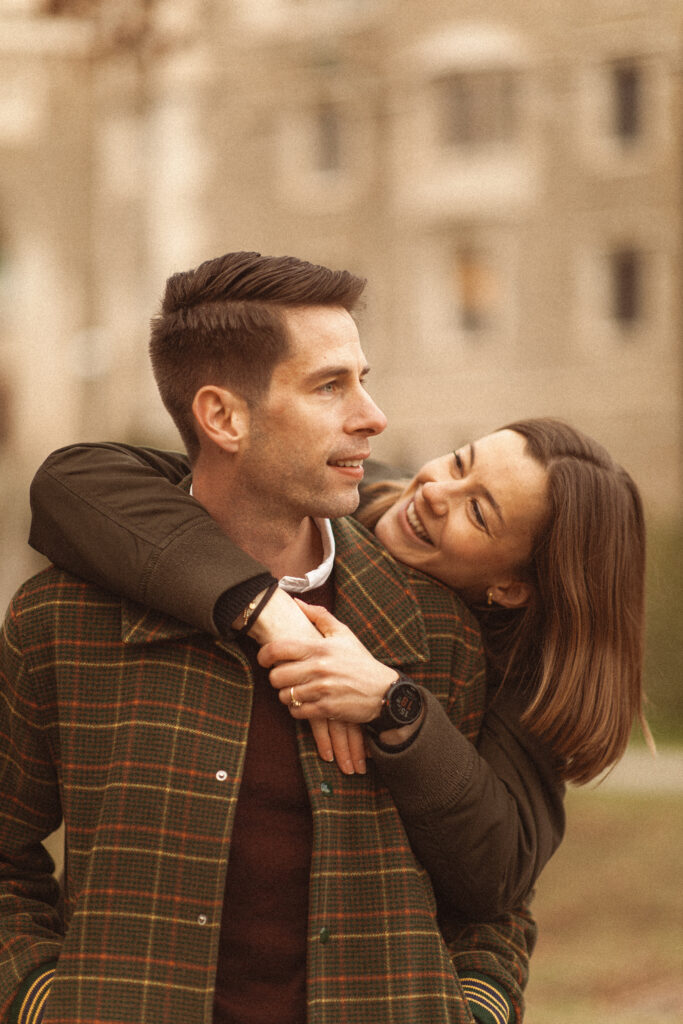 Princeton University Engagement Session in the autumn