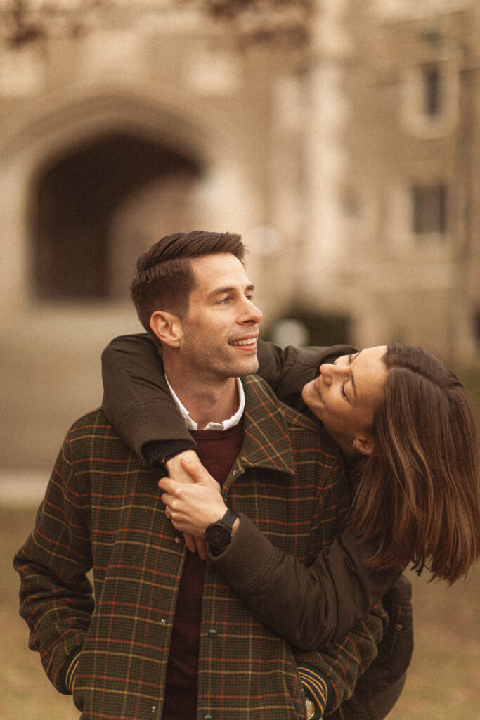 Princeton University Engagement Session in the autumn