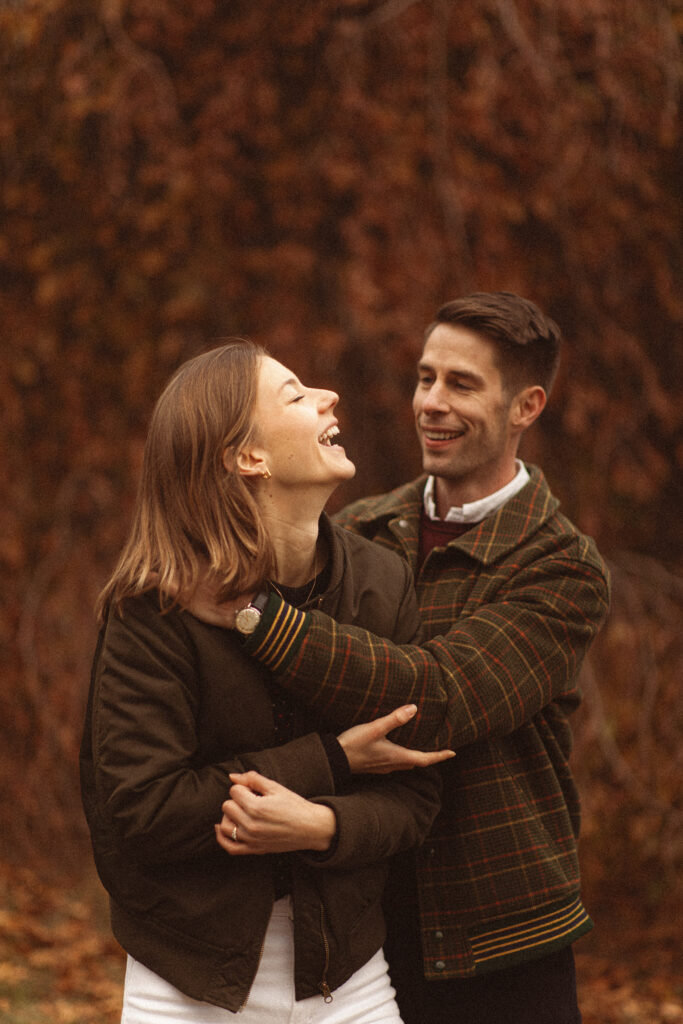 Princeton University Engagement Session in the autumn