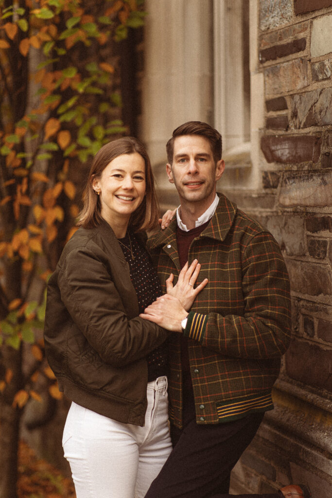 Princeton University Engagement Session in the autumn