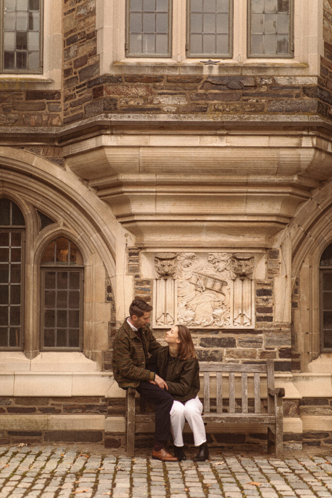 Princeton University Engagement Session in the autumn