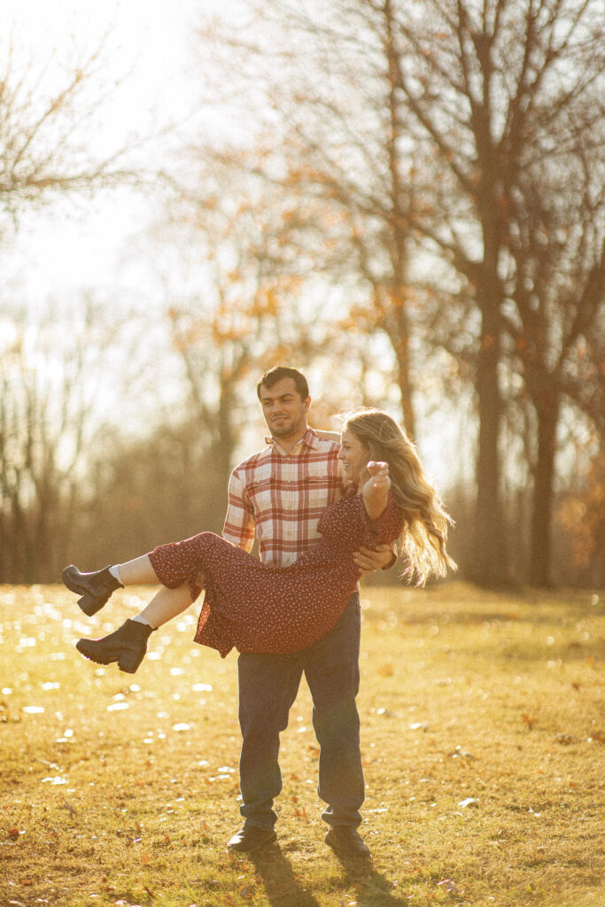 Vintage Autumn Engagement Session at Thompson Park, NJ