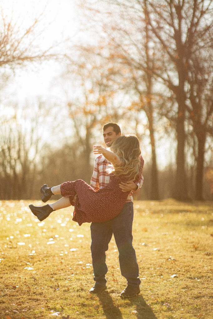 Vintage Autumn Engagement Session at Thompson Park, NJ