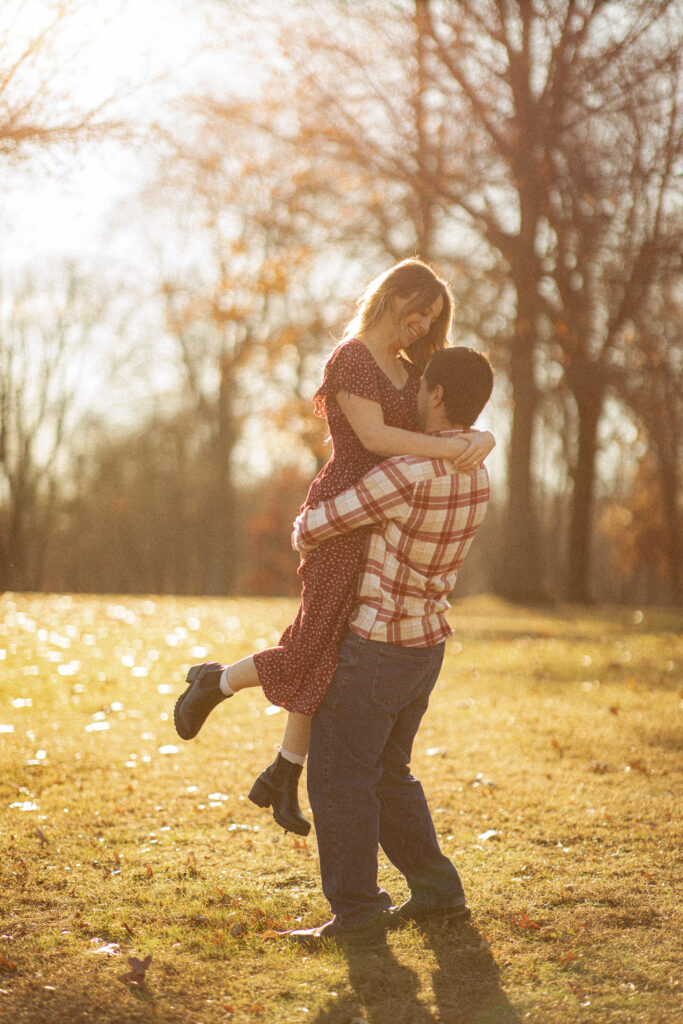 Vintage Autumn Engagement Session at Thompson Park, NJ