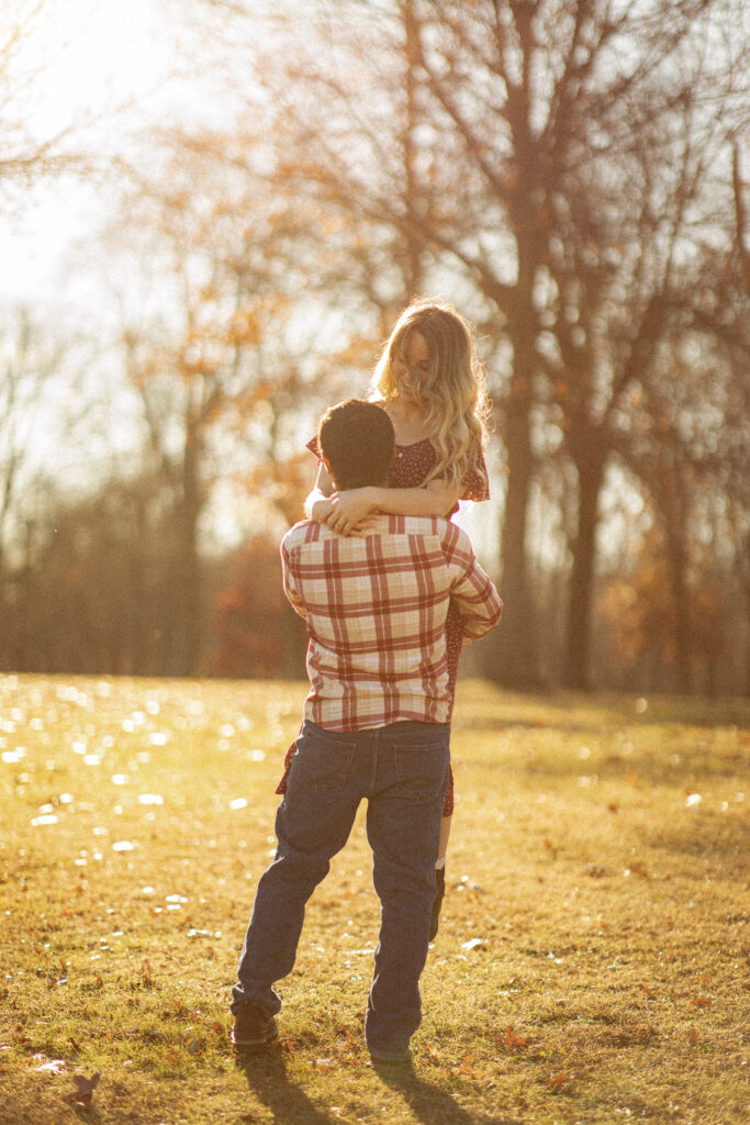 Vintage Autumn Engagement Session at Thompson Park, NJ