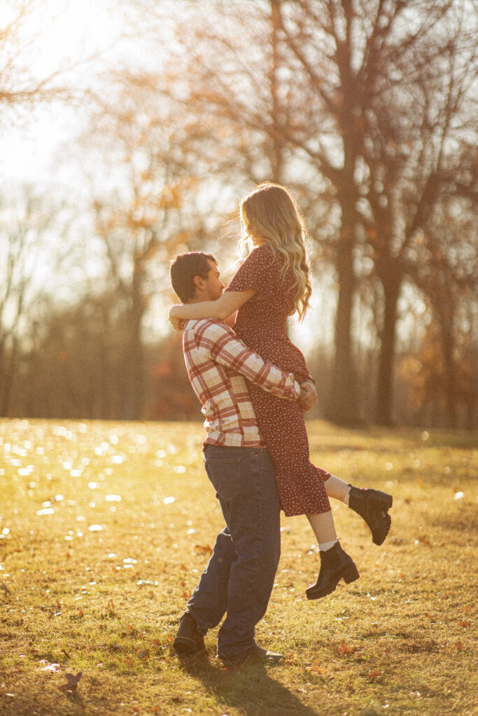 Vintage Autumn Engagement Session at Thompson Park, NJ