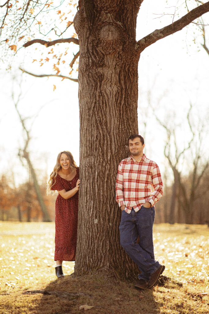 Vintage Autumn Engagement Session at Thompson Park, NJ