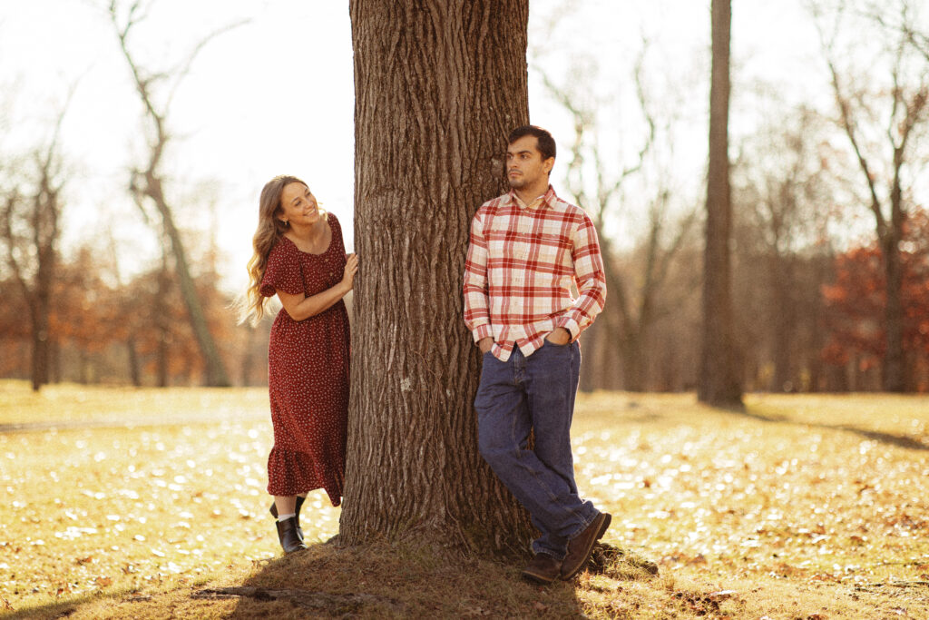 Vintage Autumn Engagement Session at Thompson Park, NJ