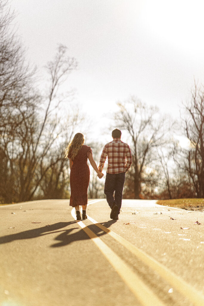 Vintage Autumn Engagement Session at Thompson Park, NJ