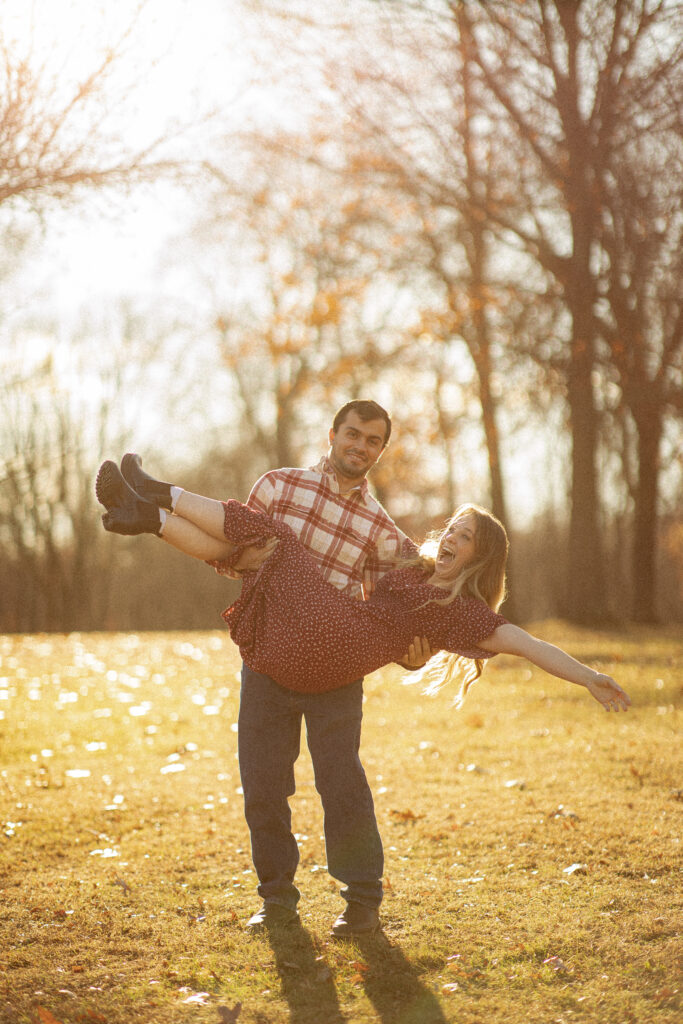 Vintage Autumn Engagement Session at Thompson Park, NJ