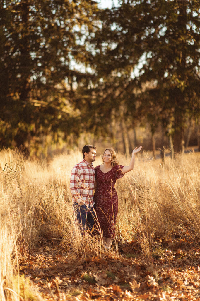 Vintage Autumn Engagement Session at Thompson Park, NJ