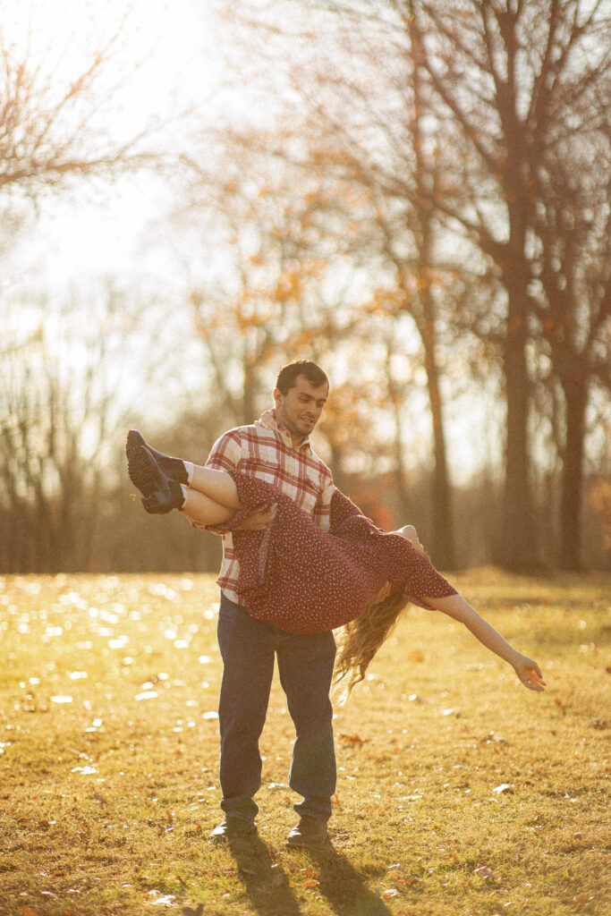 Vintage Autumn Engagement Session at Thompson Park, NJ