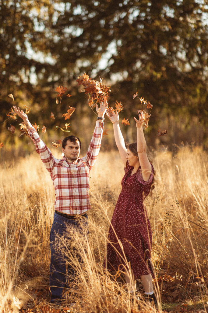 Vintage Autumn Engagement Session at Thompson Park, NJ