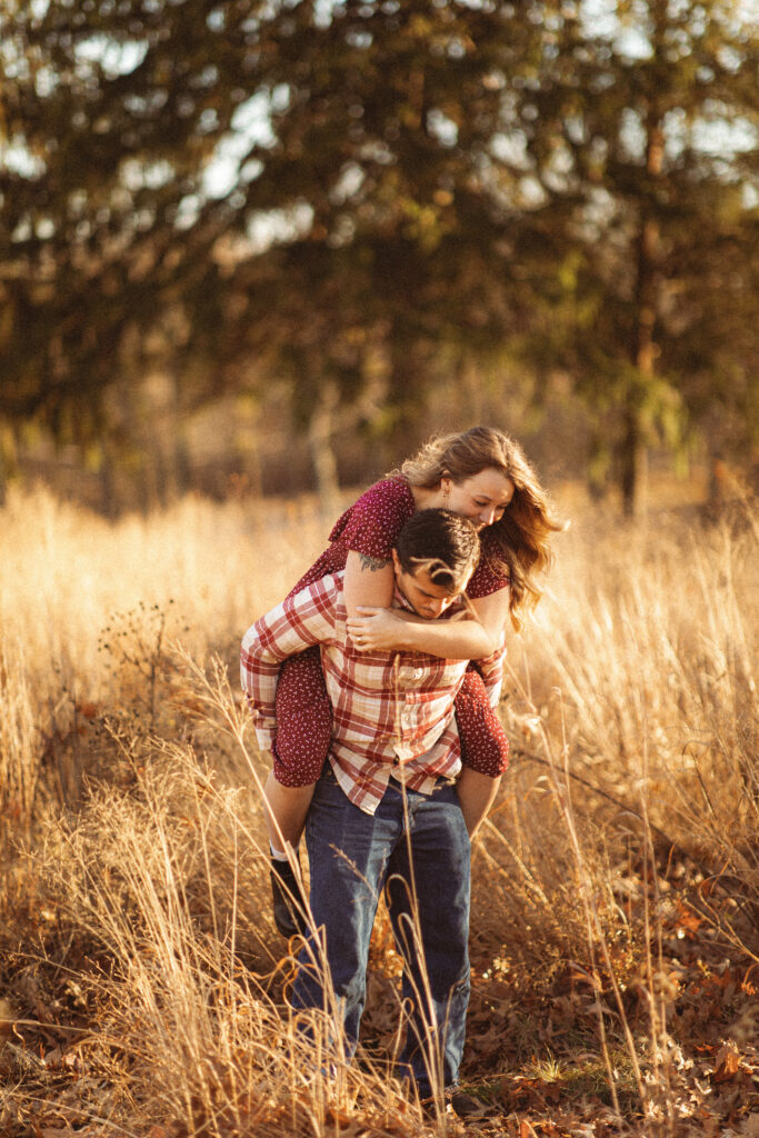 Vintage Autumn Engagement Session at Thompson Park, NJ