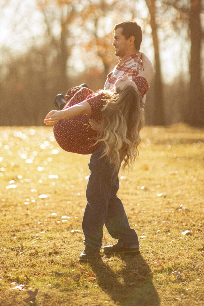 Vintage Autumn Engagement Session at Thompson Park, NJ