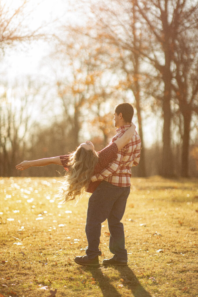 Vintage Autumn Engagement Session at Thompson Park, NJ