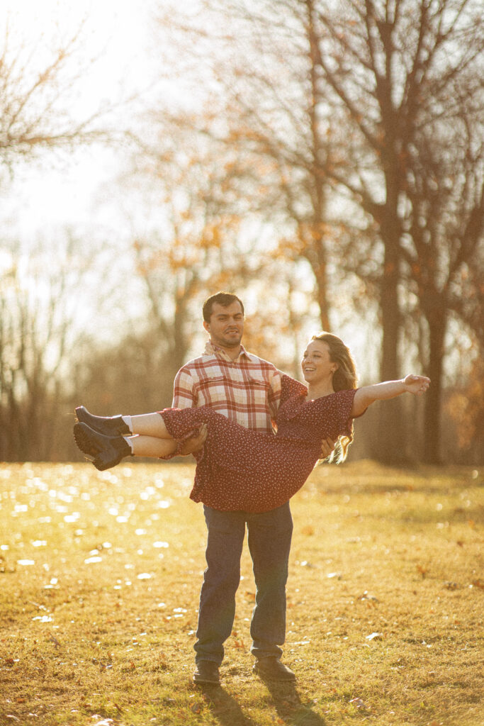 Vintage Autumn Engagement Session at Thompson Park, NJ